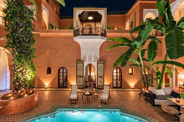 Le patio illuminé